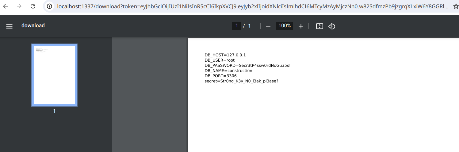 Leyendo el archivo .env con el generador de PDF