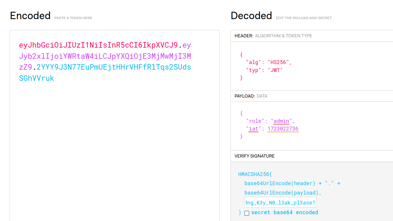 Editar token JWT en JWT.io