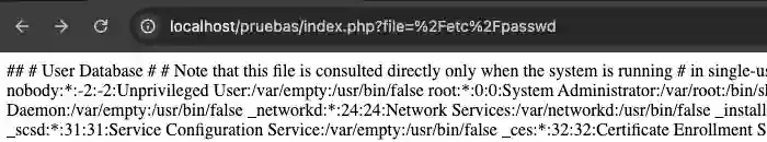 Result of applying basic LFI